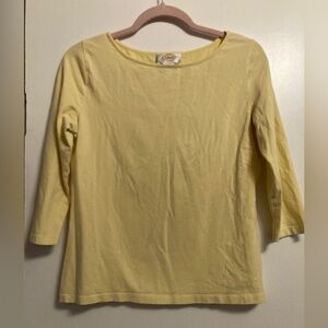 Talbots Light Yellow Long Sleeve Top